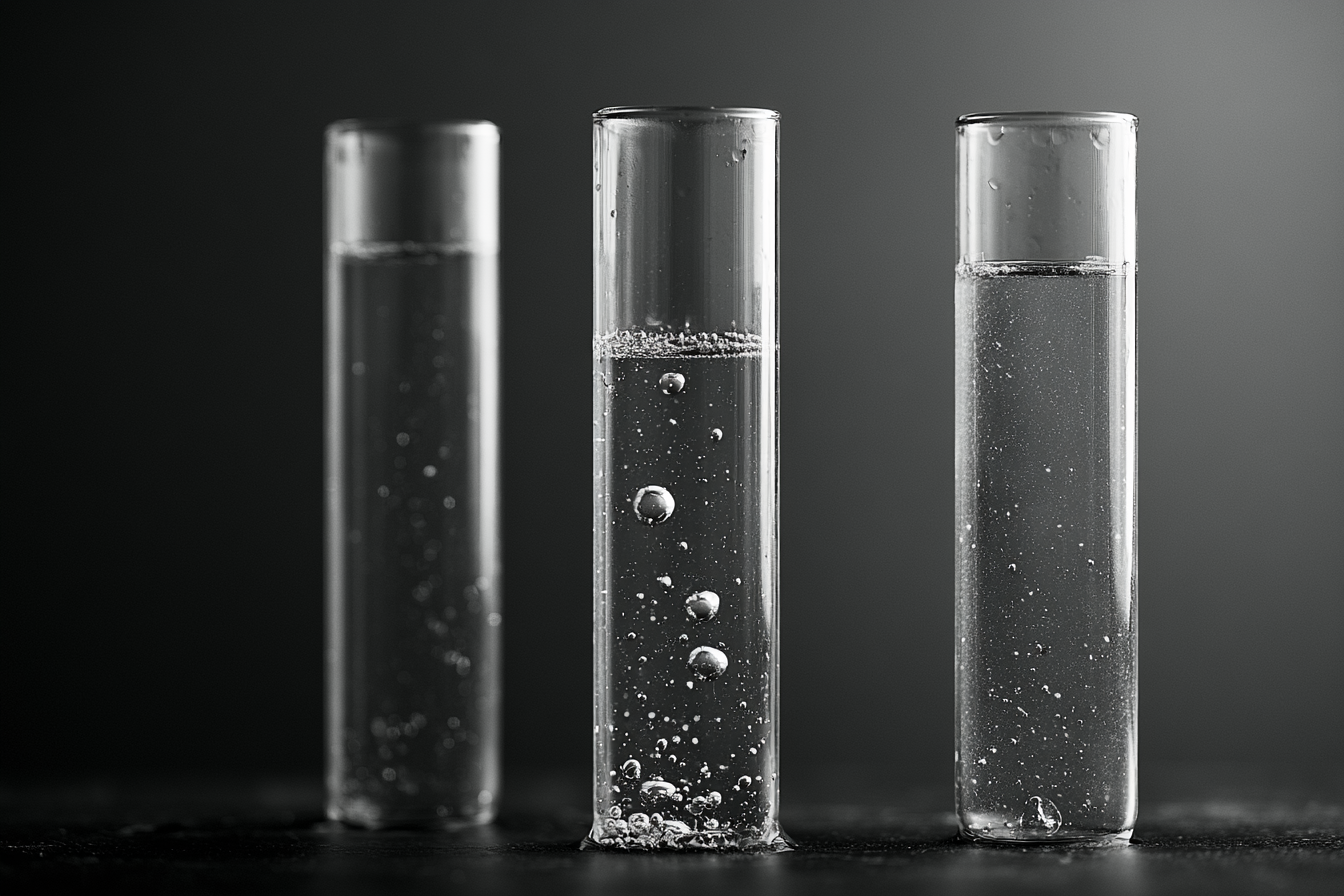 Vidraria de laboratório em fermentação